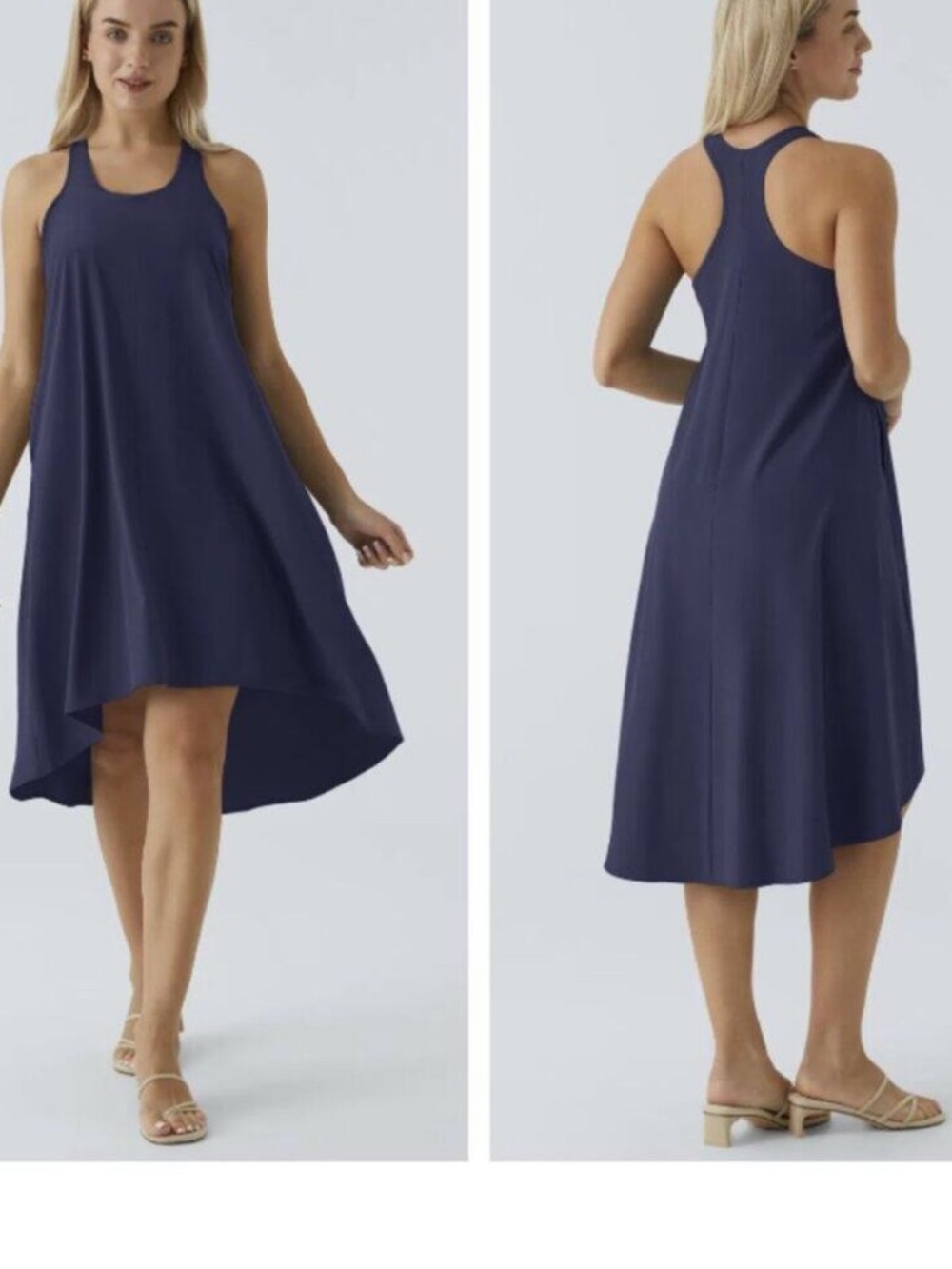 Halara Women's Breezeful Racerback High Low Flowy Midi Dress Size Large